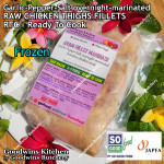 Chicken boneless-fillet skin-on LEGS-THIGHS ayam broiler paha frozen SoGood Food (price/pack 600gr 3pcs)
